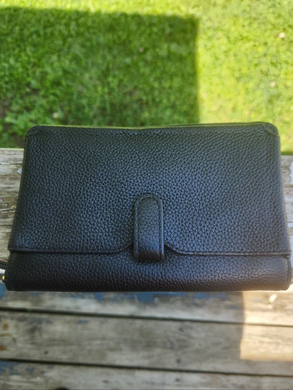 Michael Kors Black Pebbled Leather Crossbody Wallet EUC
